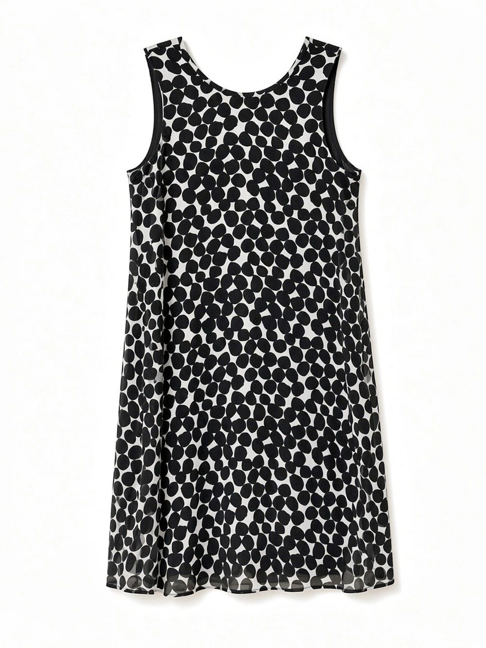 Calvin Klein Abstract Mini Dress in Black & White Size 6